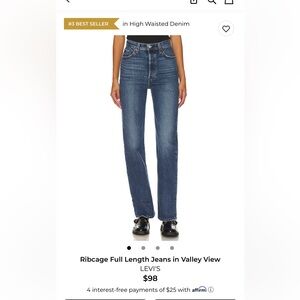 Levi's Women's Ribcage Full Length Jeans - Valley View